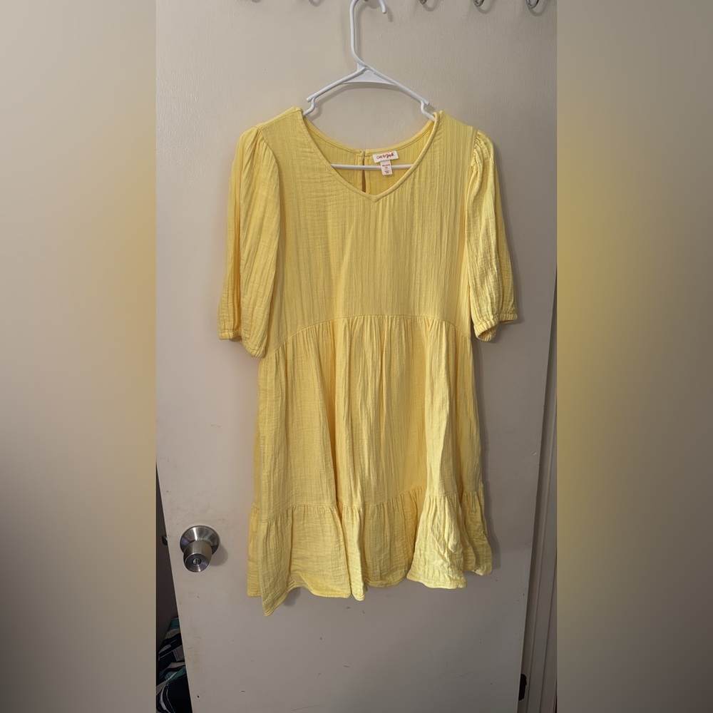 Cat & Jack girls plus yellow dress